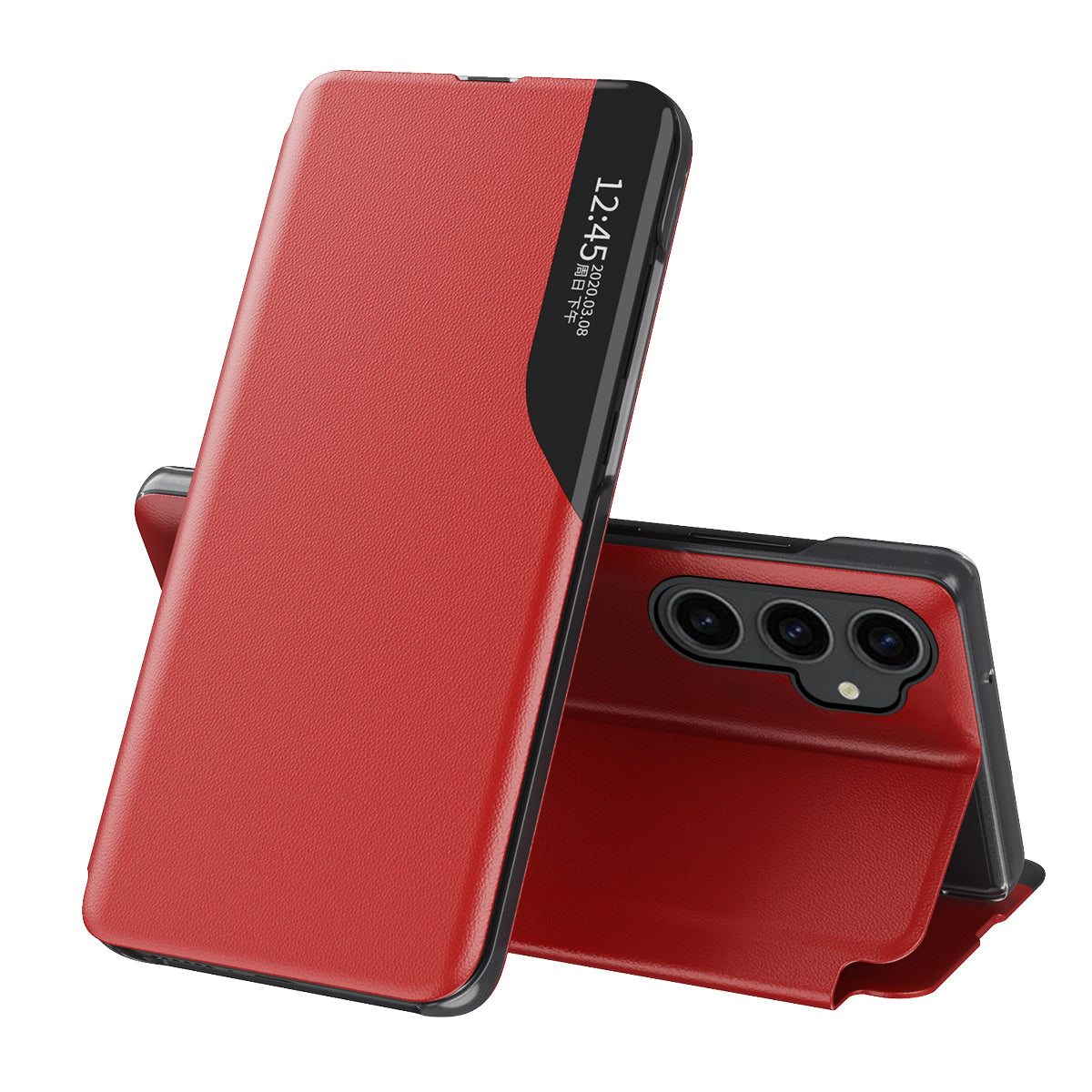 For Samsung Galaxy S23 FE View Window Phone Case PU Leather Drop Protection Stand Cover For Samsung Galaxy S23 FE View Window Phone Case PU Leather Drop Protection Stand Cover